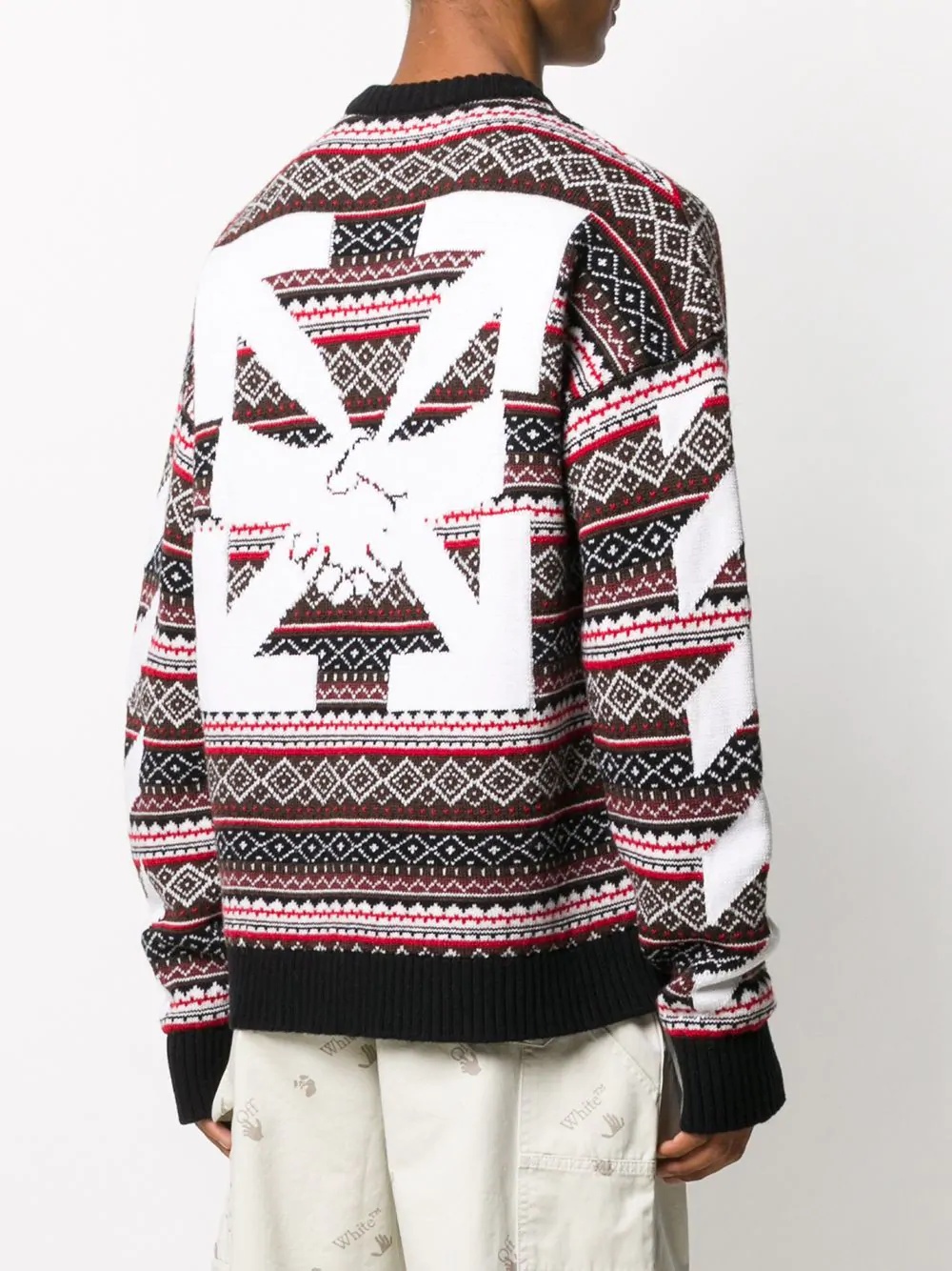 Arrows striped crew neck jumper - 4