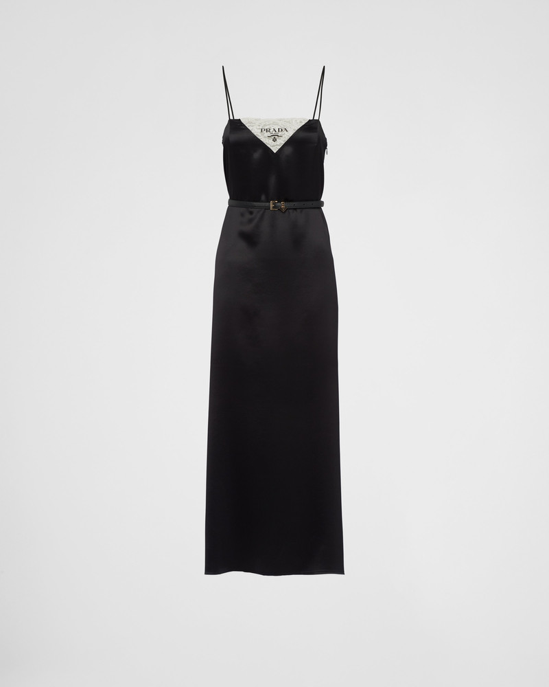 Satin crepe slip dress 1