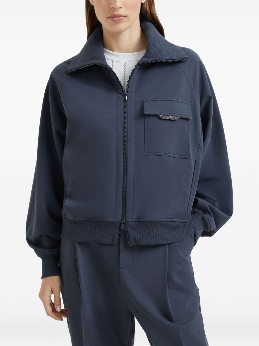 Monili-detail sweatshirt - 3