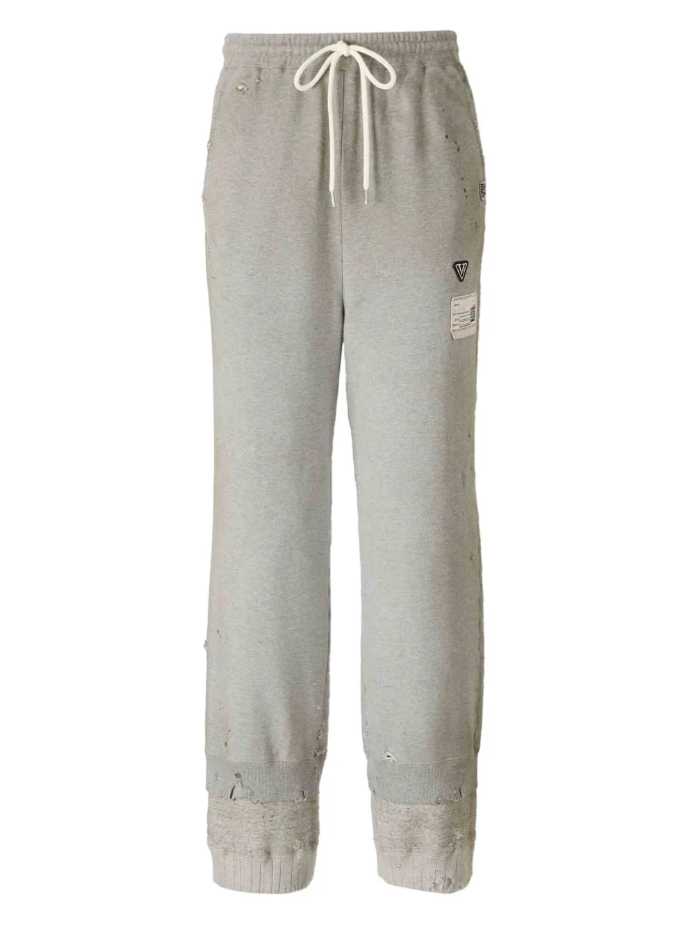 distressed hem trousers - 1