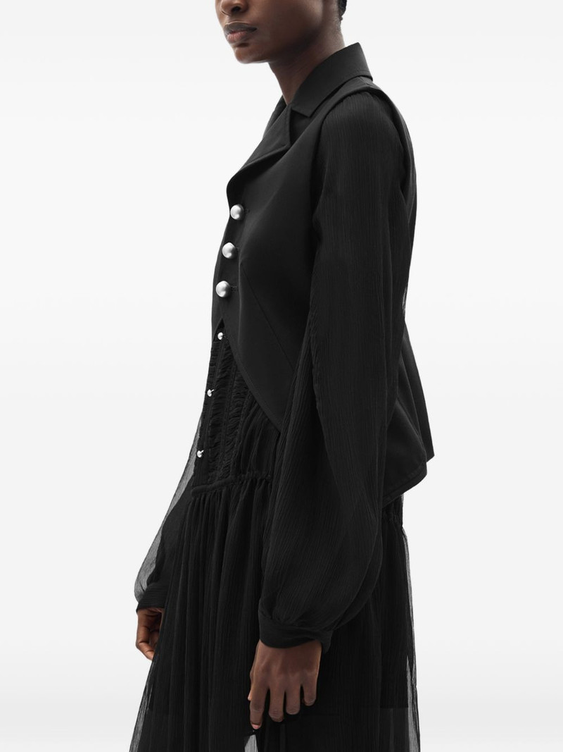 Ann Demeulemeester Lune button open-front waistcoat outlook