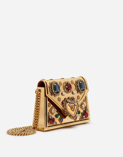 Dolce & Gabbana Small metallic Devotion bag with bejeweled detailing outlook