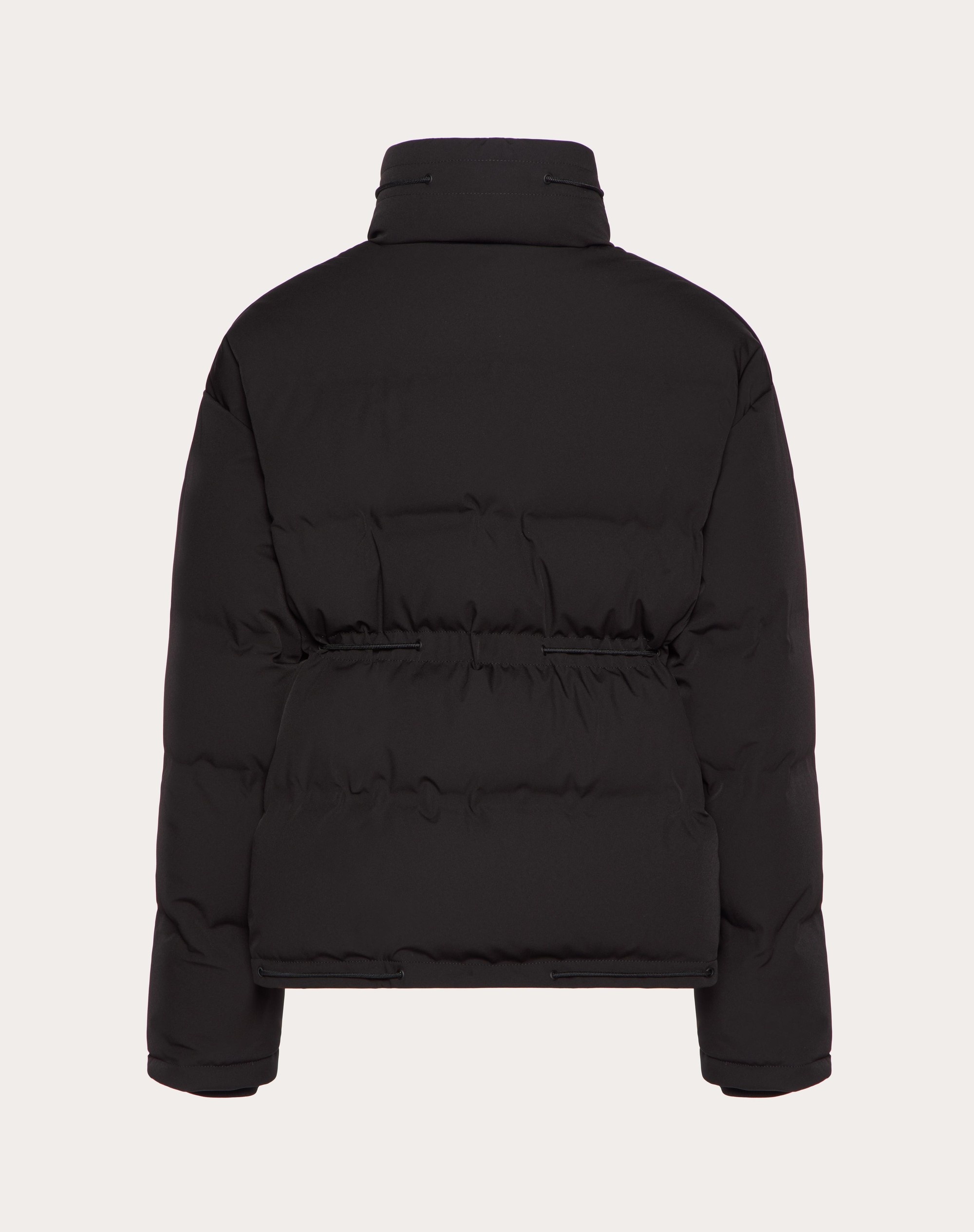 MATTE NYLON DOWN JACKET WITH HOOD AND VLOGO SIGNATURE PATCH - 2