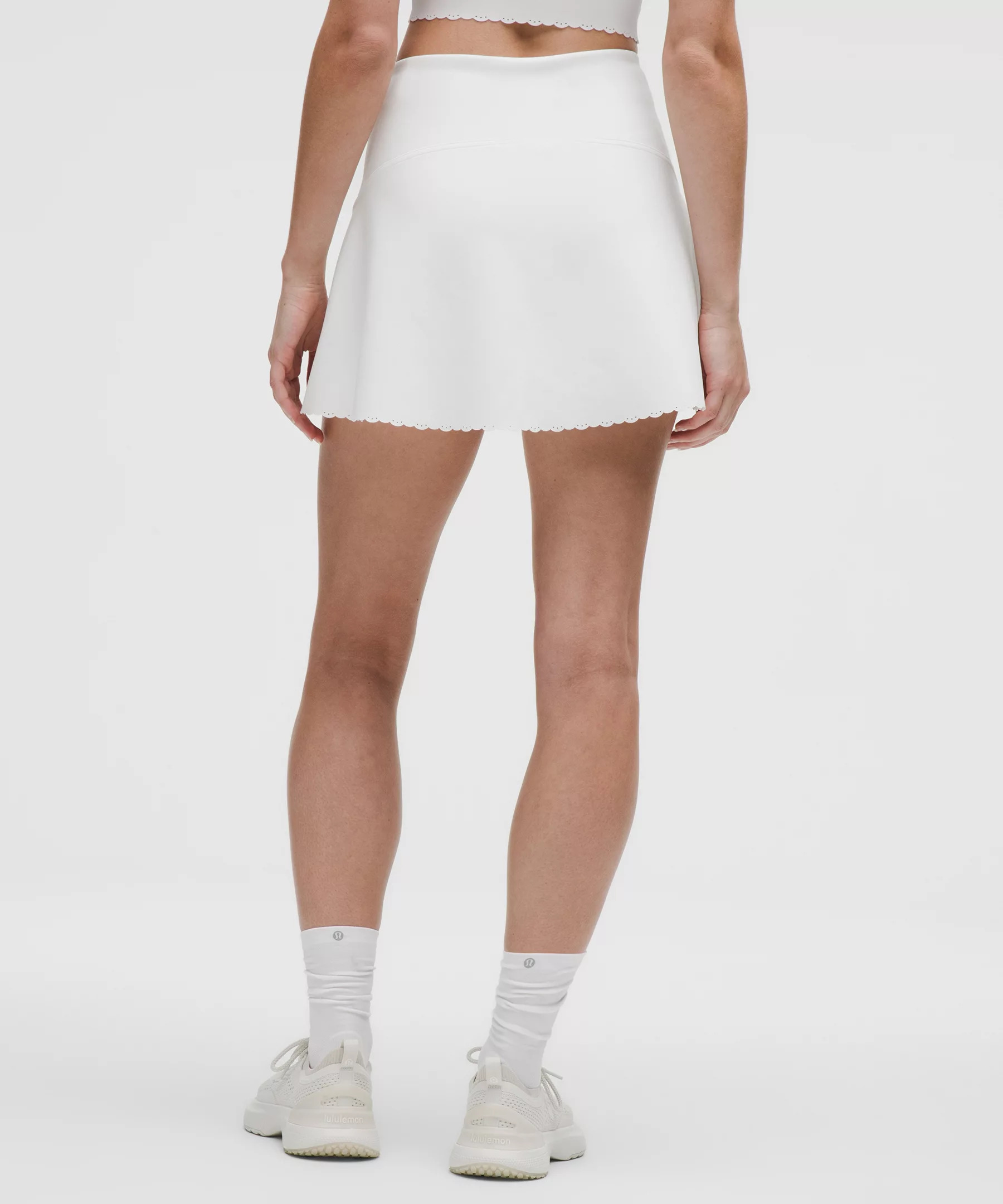 Scallop-Hem High-Rise Tennis Skirt - 3
