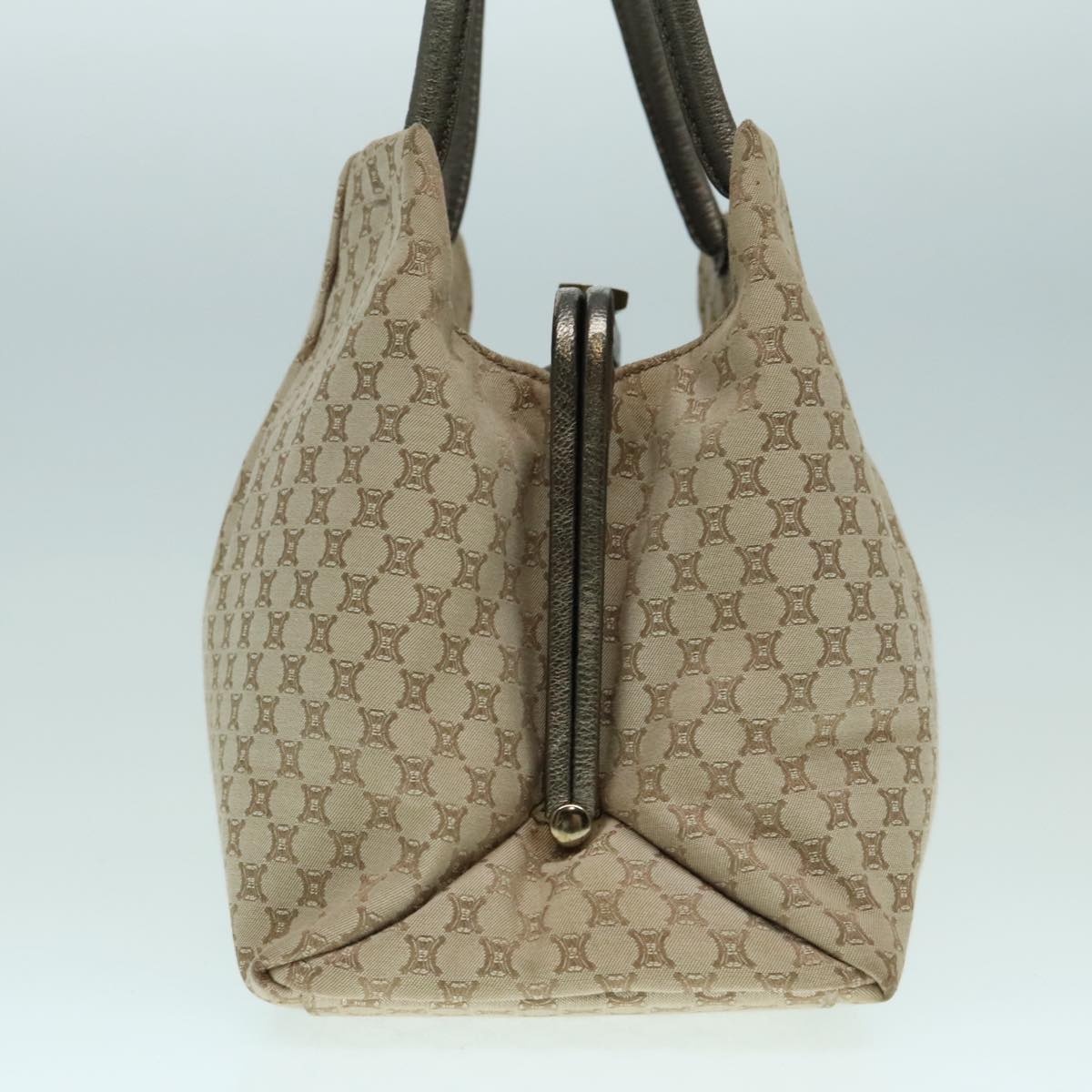 CELINE Macadam Canvas Shoulder Bag Beige Gold - 4