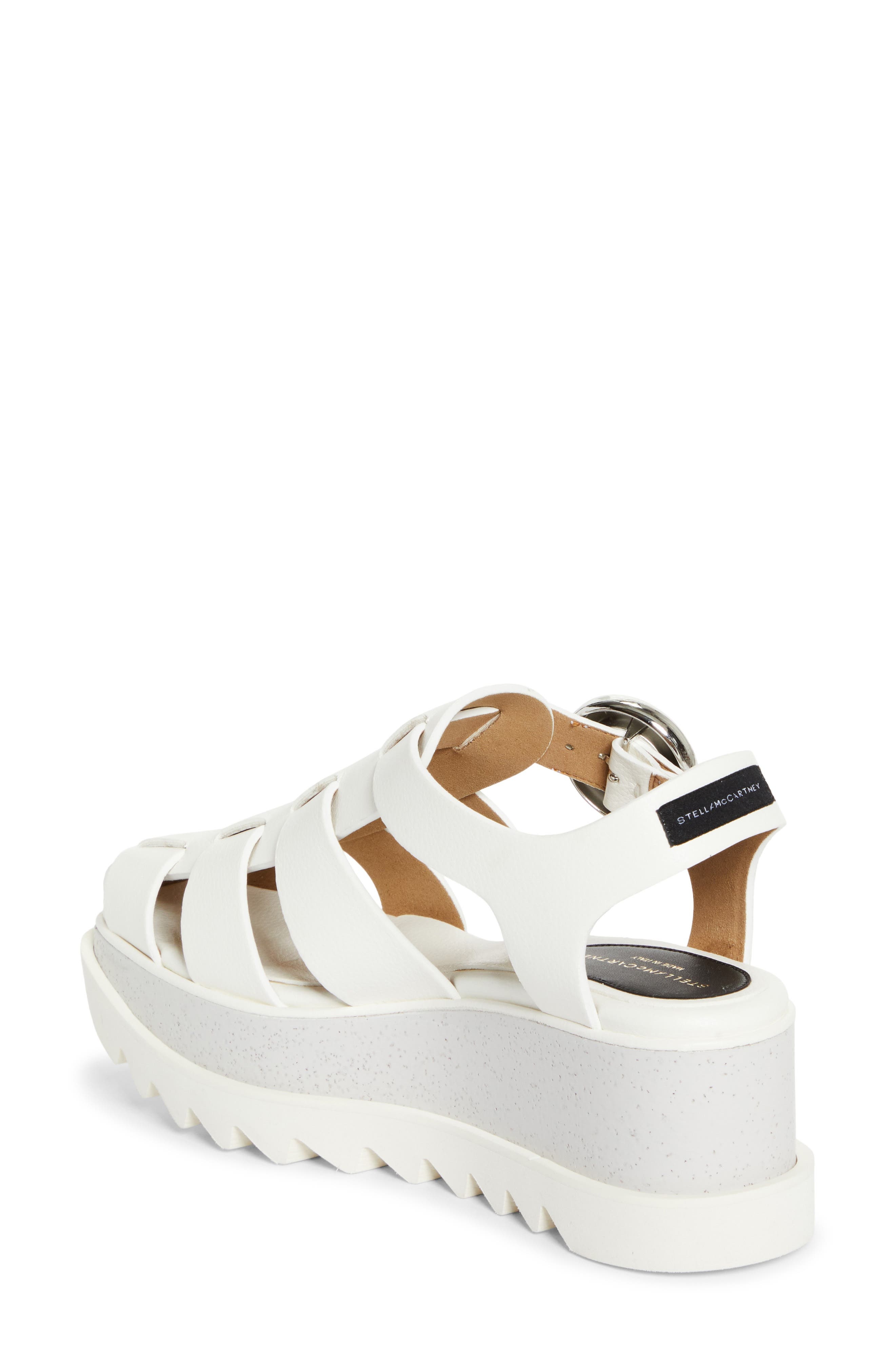 Stella McCartney Elyse Wedge Fisherman Sandal in Ivory at Nordstrom - 2