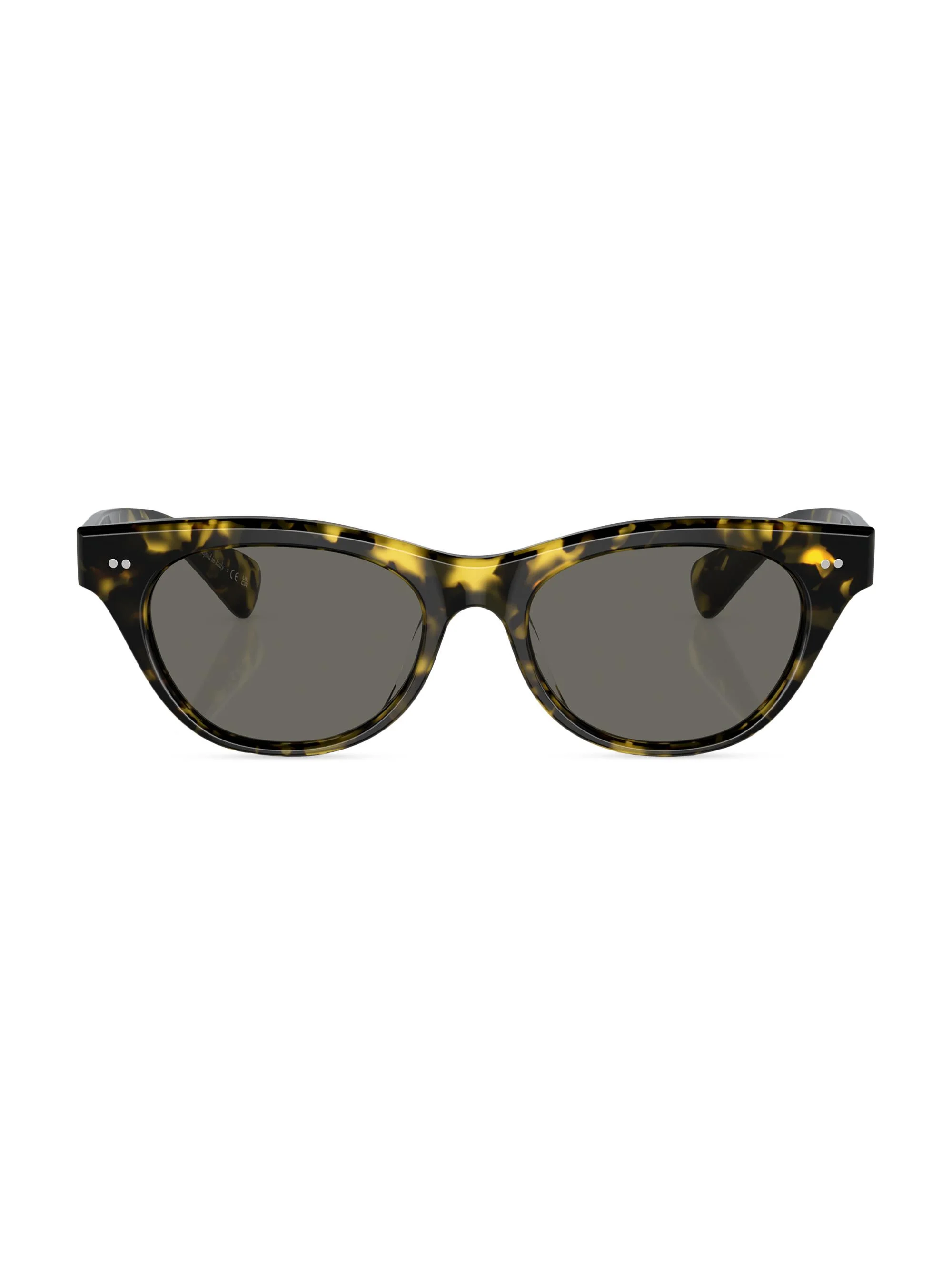 Women's Avelin 52MM Cat-Eye Sunglasses - Yellow Havana Dark Grey - 1