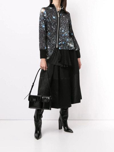 sacai space-print asymmetric blouse outlook