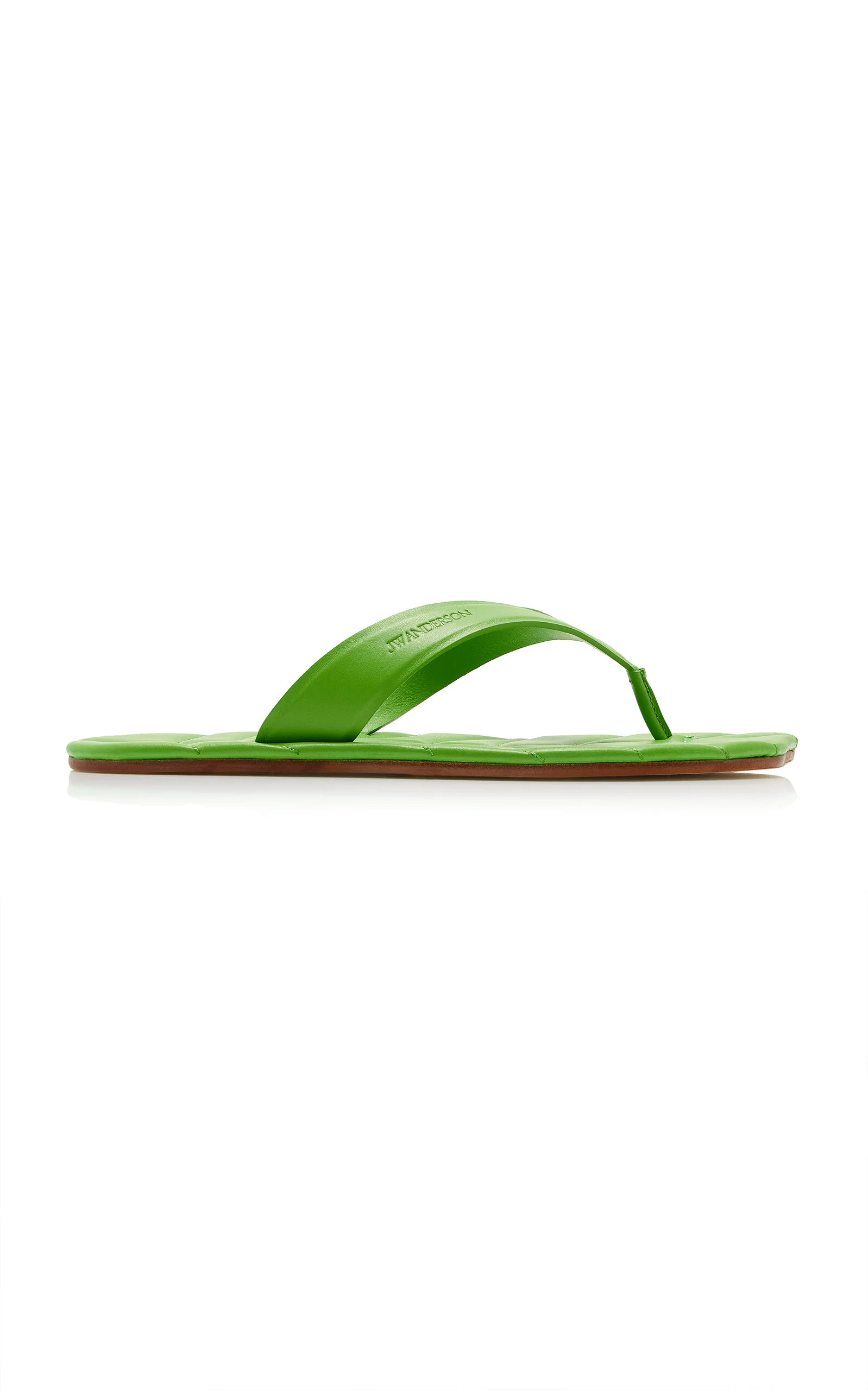 Leaf Leather Slides - 1