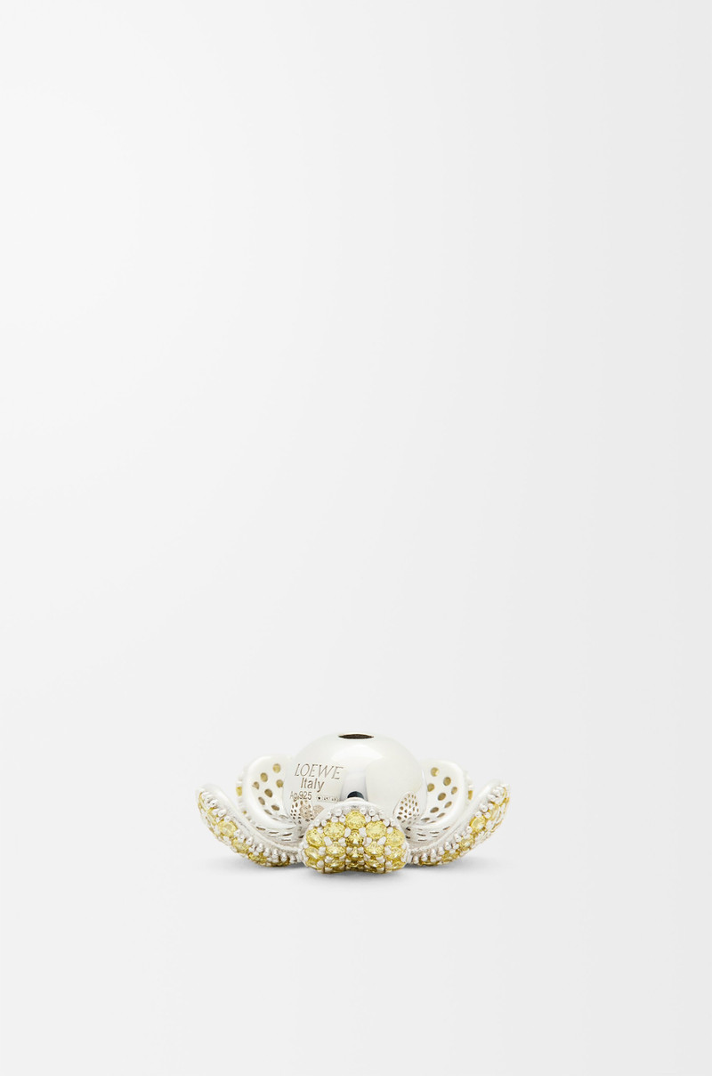 Loewe Flower Hat pendant in sterling silver and crystals outlook