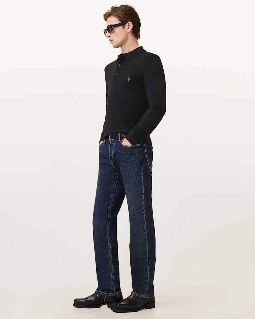 MODE MERINO LONG SLEEVE RAMSKULL POLO SHIRT - 1