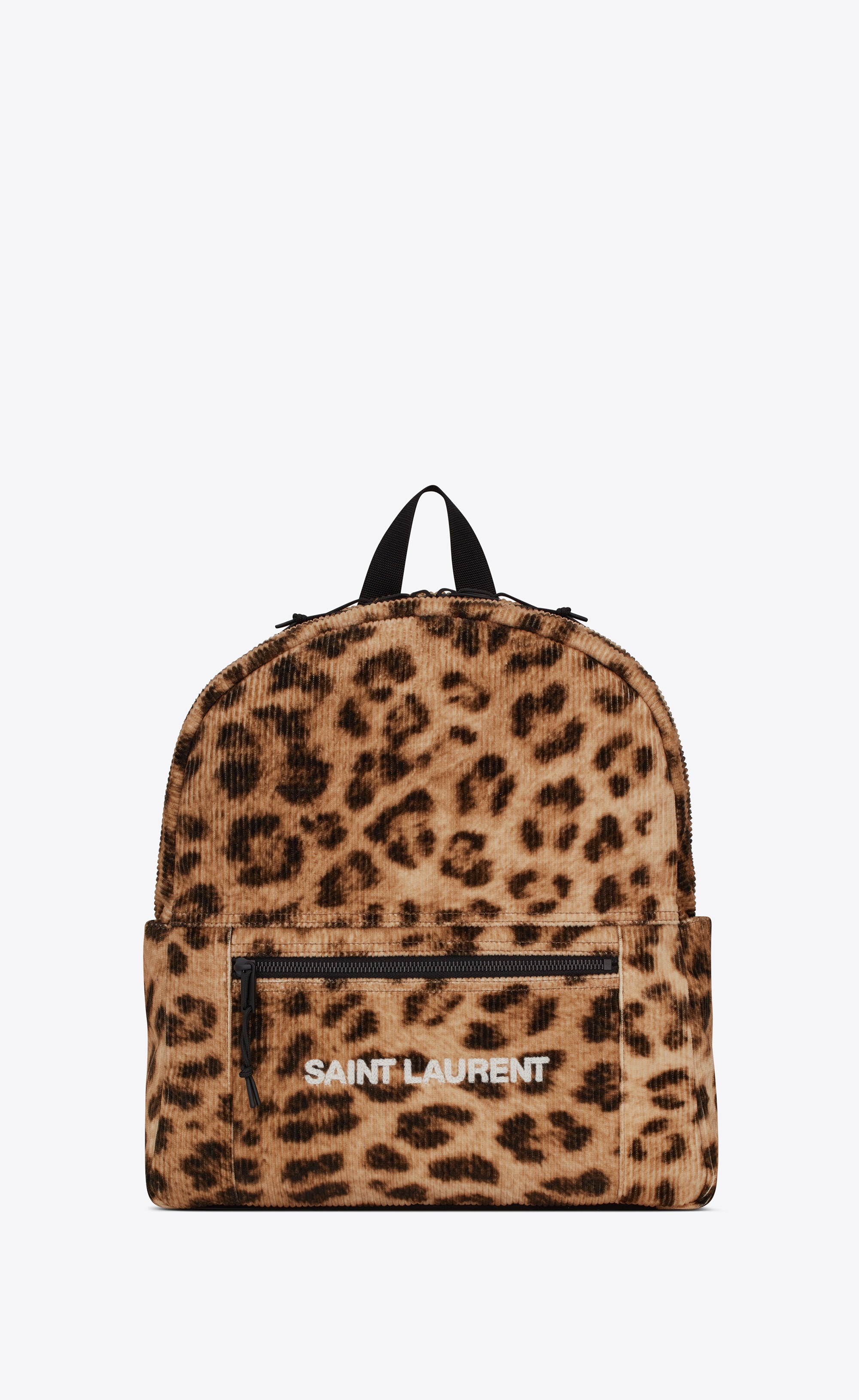nuxx backpack in ribbed leopard print velvet - 1