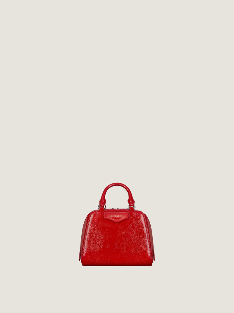 NANO ANTIGONA CUBE BAG IN PATENT LEATHER 1