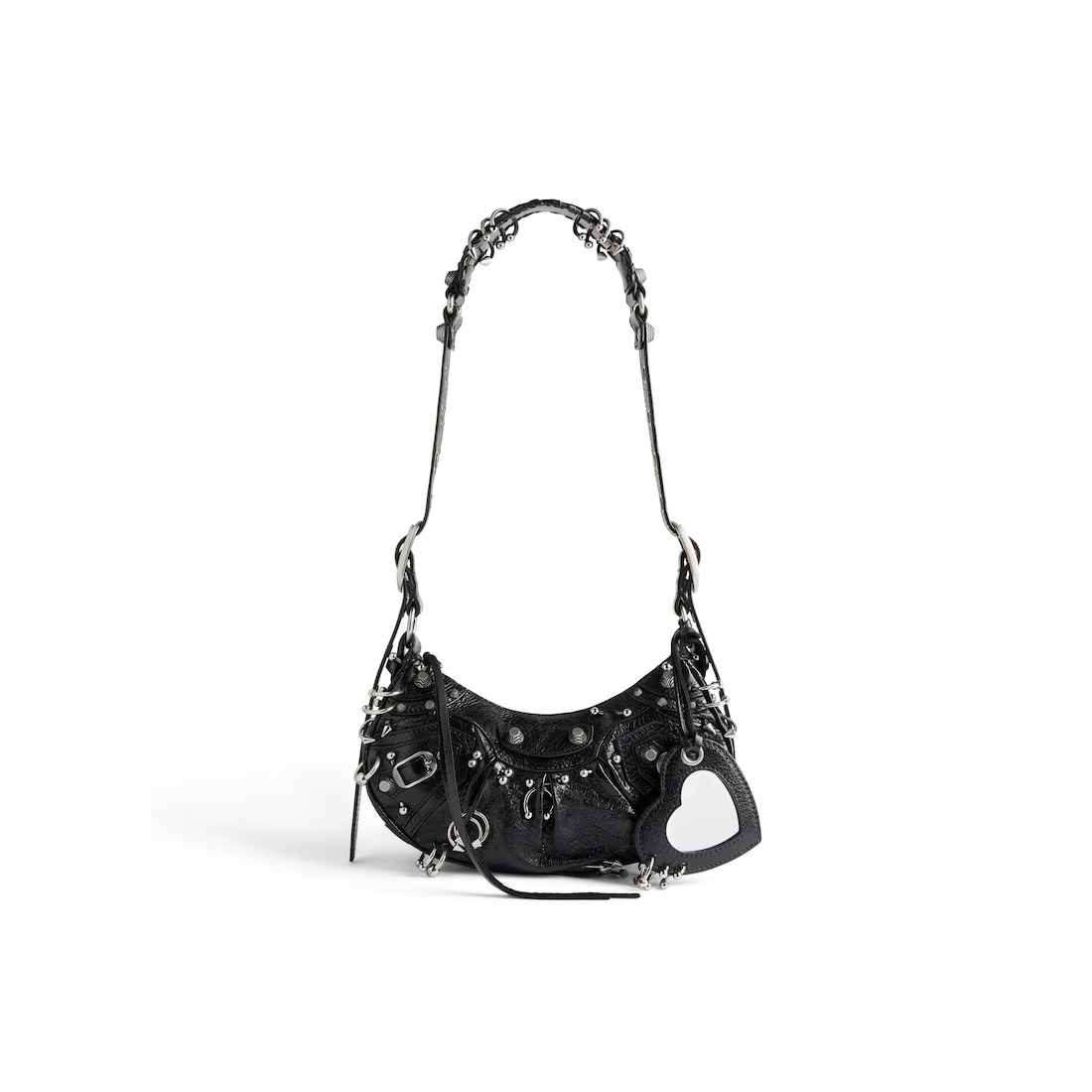 Women's Le Cagole Xs Shoulder Bag With Piercing in Black - 1