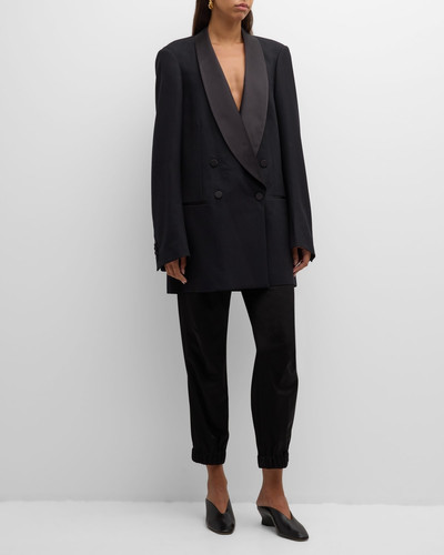 Dries Van Noten Piker Satin Pants with Elastic Waist outlook