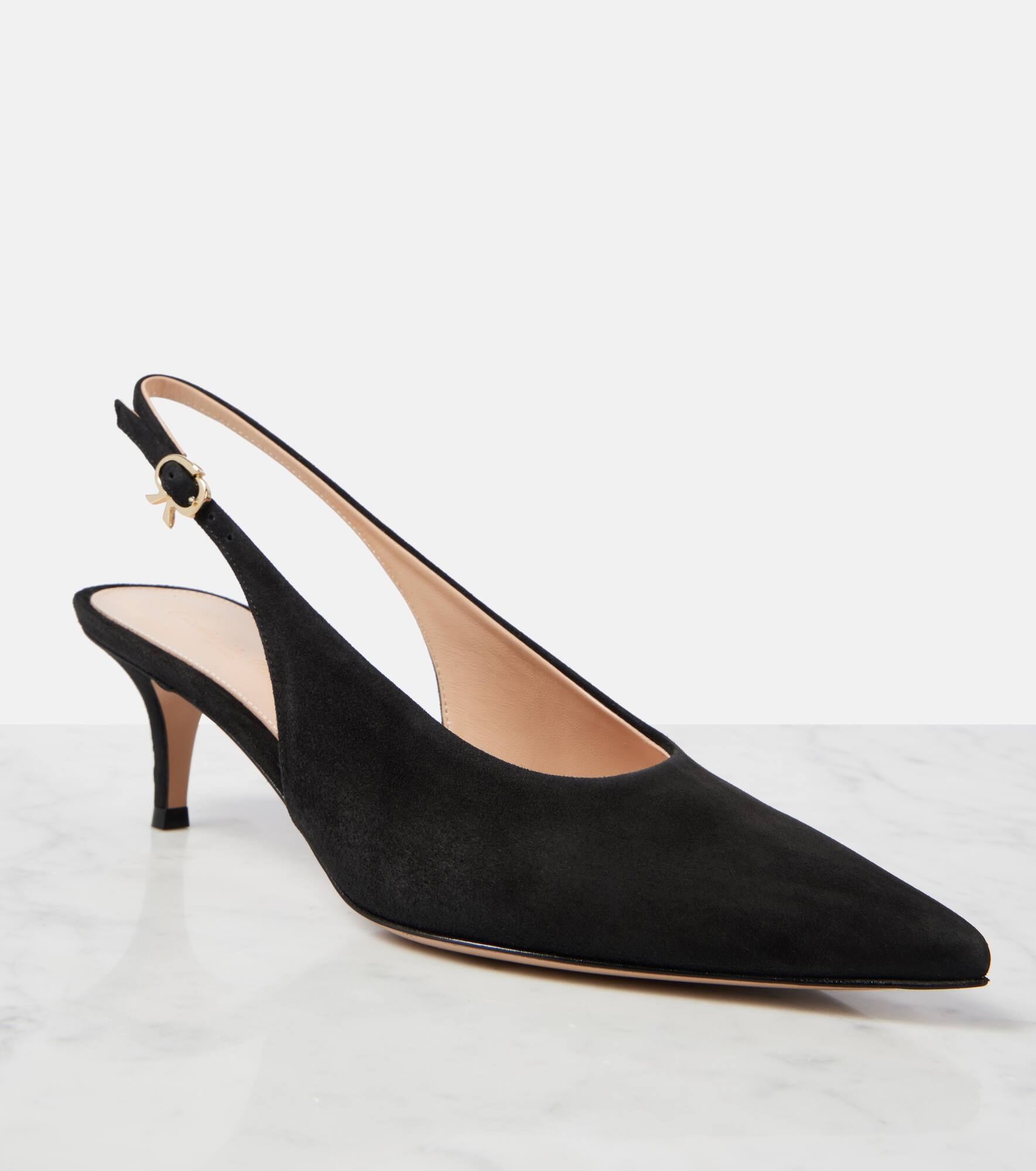 Robbie 55 suede slingback pumps - 5