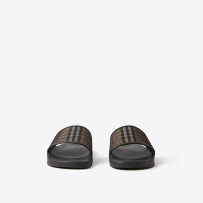 Burberry Check Cotton and Mesh Slides outlook