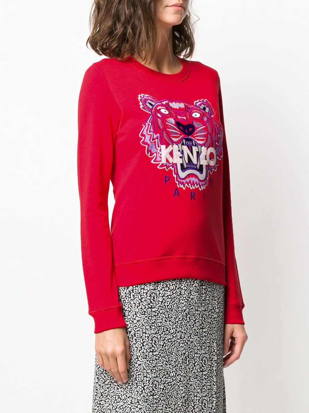 tiger embroidered sweatshirt - 3