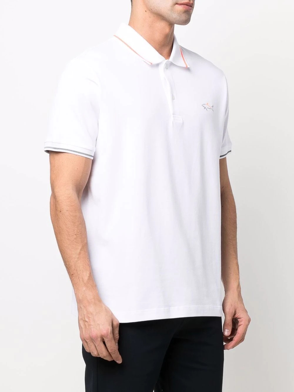 stripe-collar polo shirt - 3