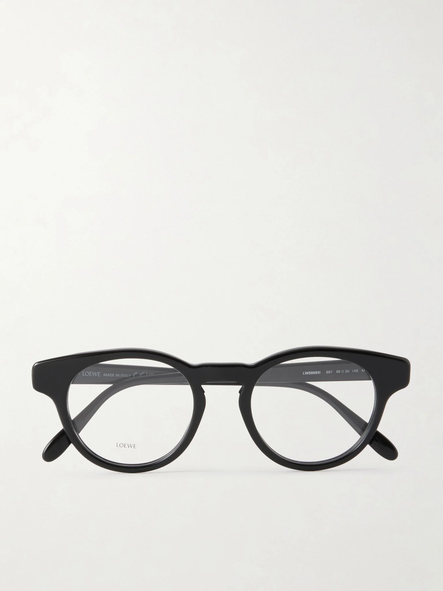 Slim Round Acetate Glasses Black - 1