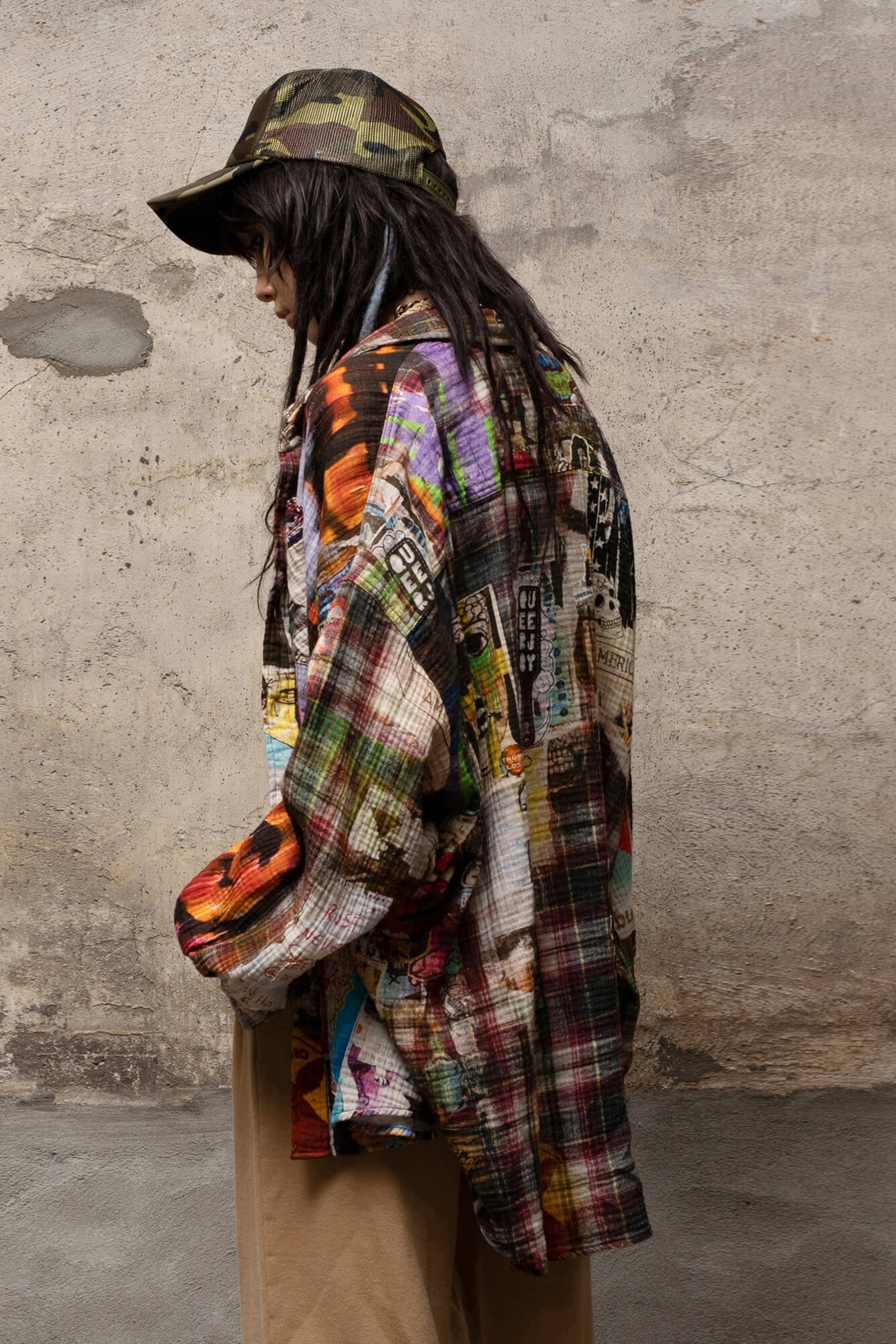DROP NECK WORKSHIRT - GRAFFITI PLAID - 2