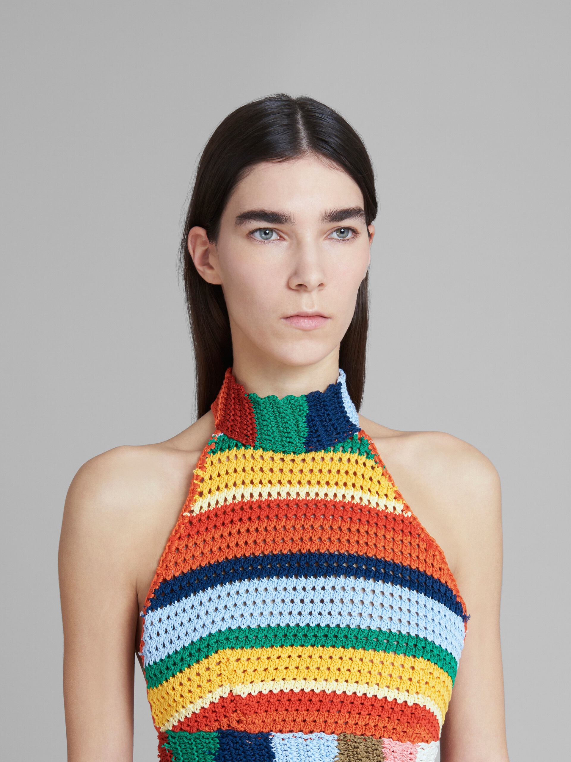 MARNI X NO VACANCY INN - MULTICOLOUR COTTON-KNIT TOP - 4