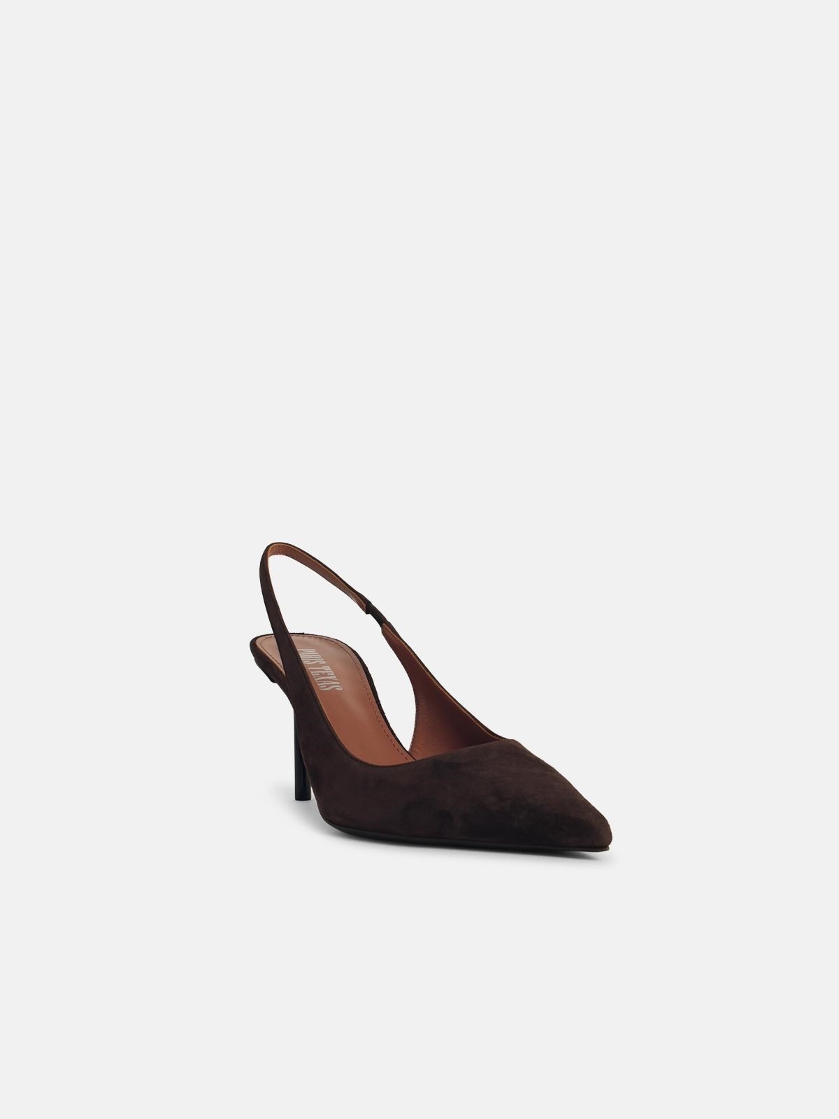 'LIDIA' BROWN SUEDE SLINGBACKS - 2