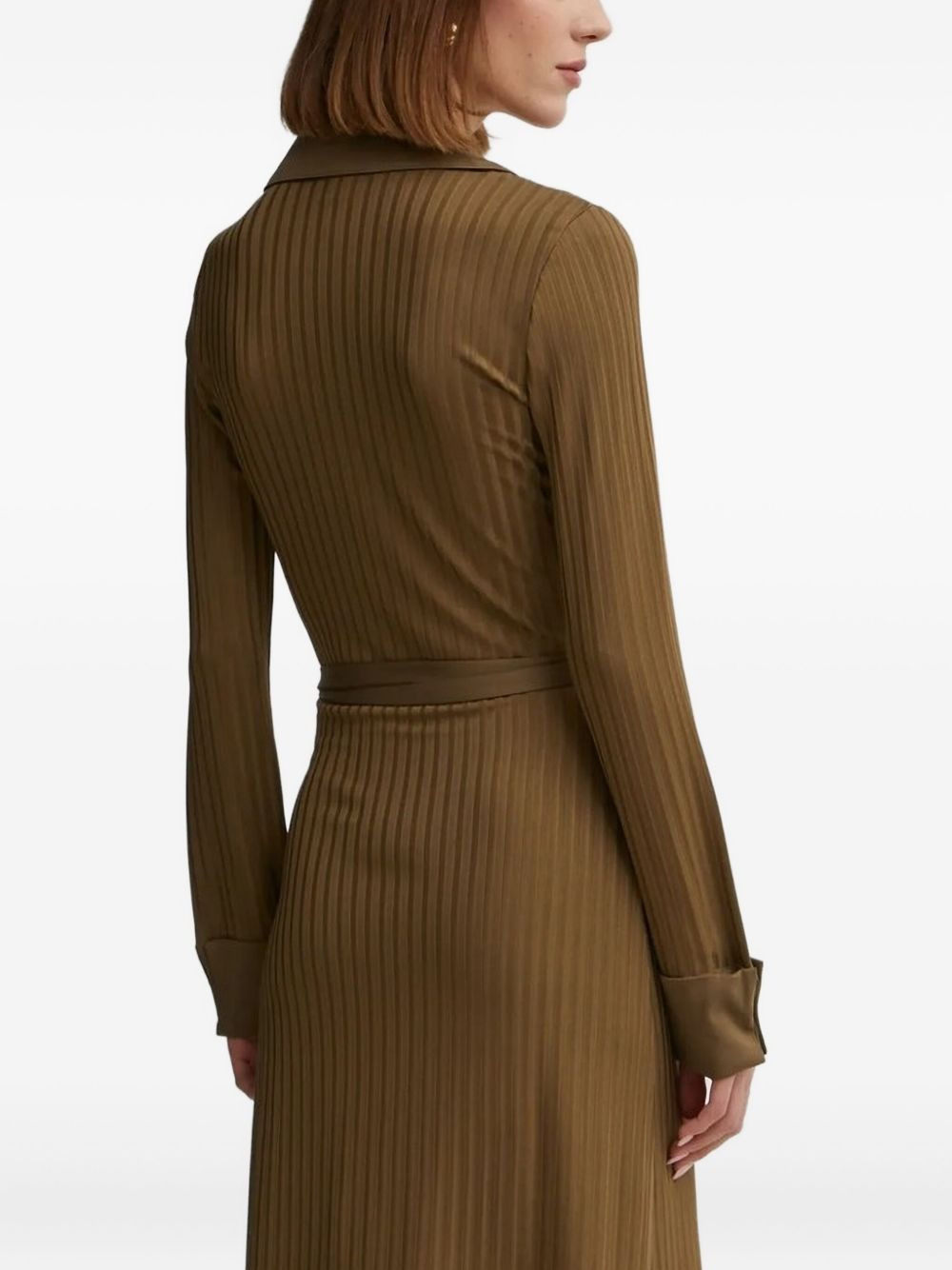 ribbed wrap mini dress - 2