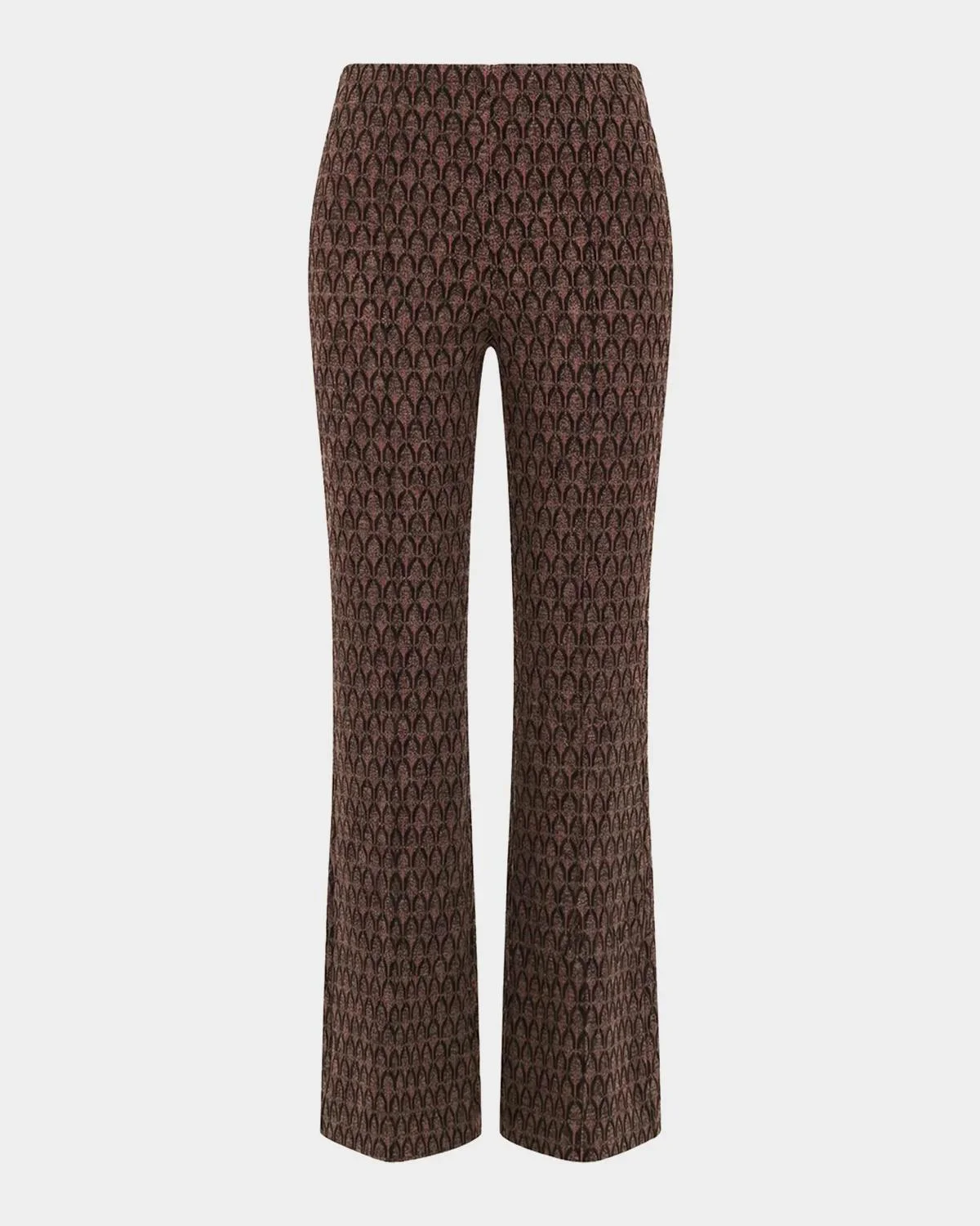 Leonor Viscose Knit Jacquard Trousers - 1