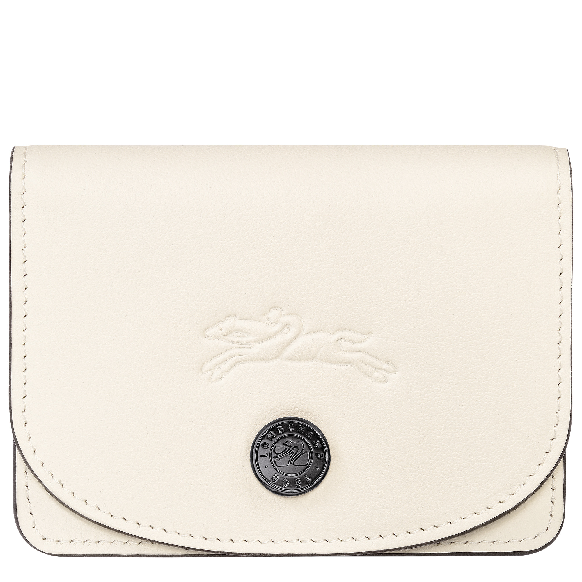 Le Pliage Xtra Card holder Ecru - Leather - 1