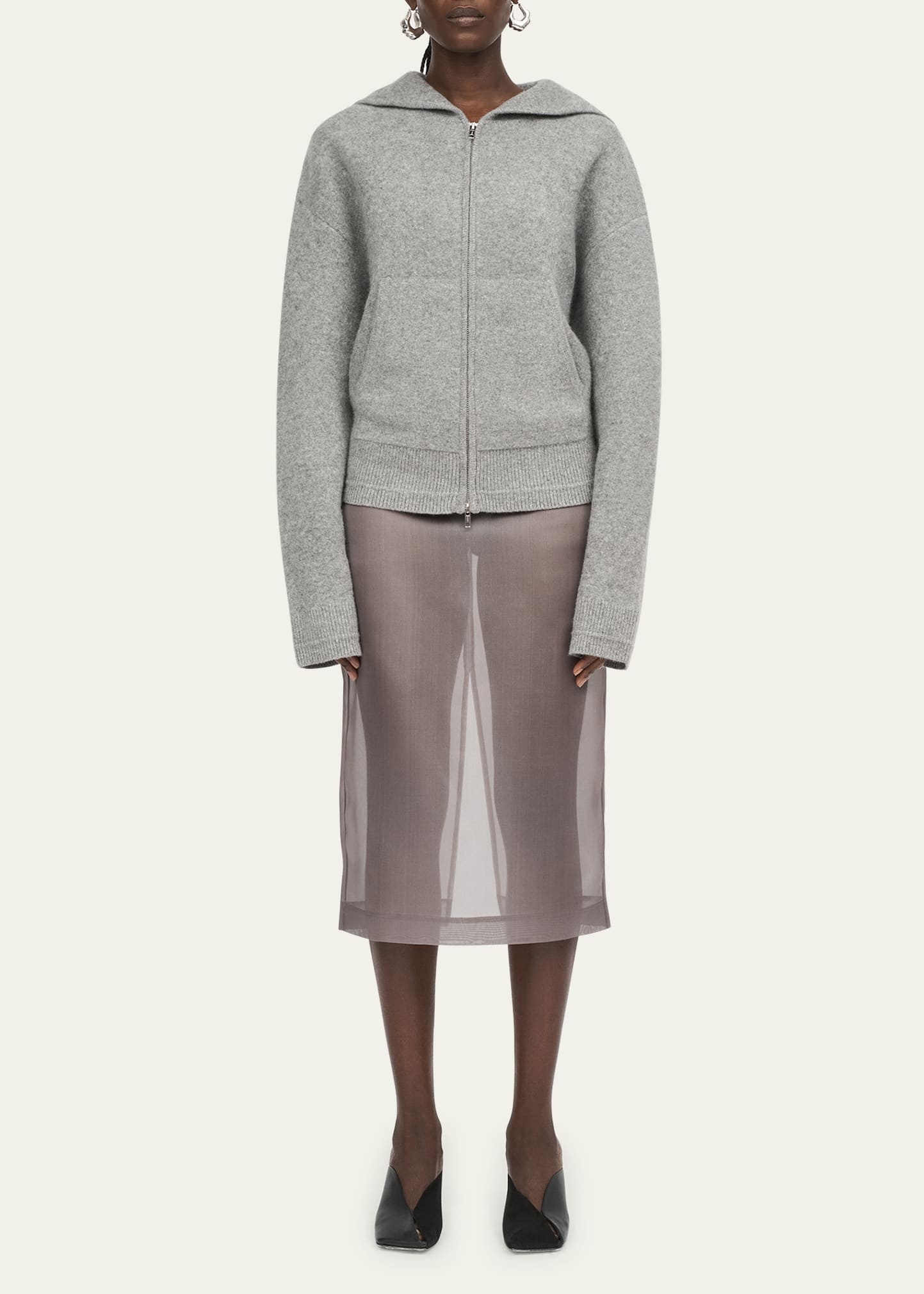 Hooded Felt Merino Wool Jacket - 2
