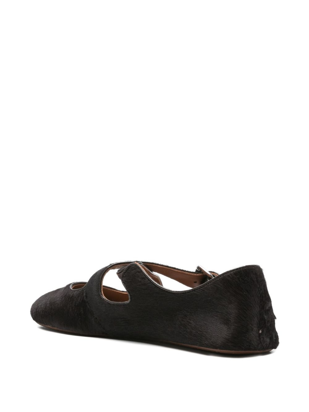 buckle cross-strap ballet flats - 3