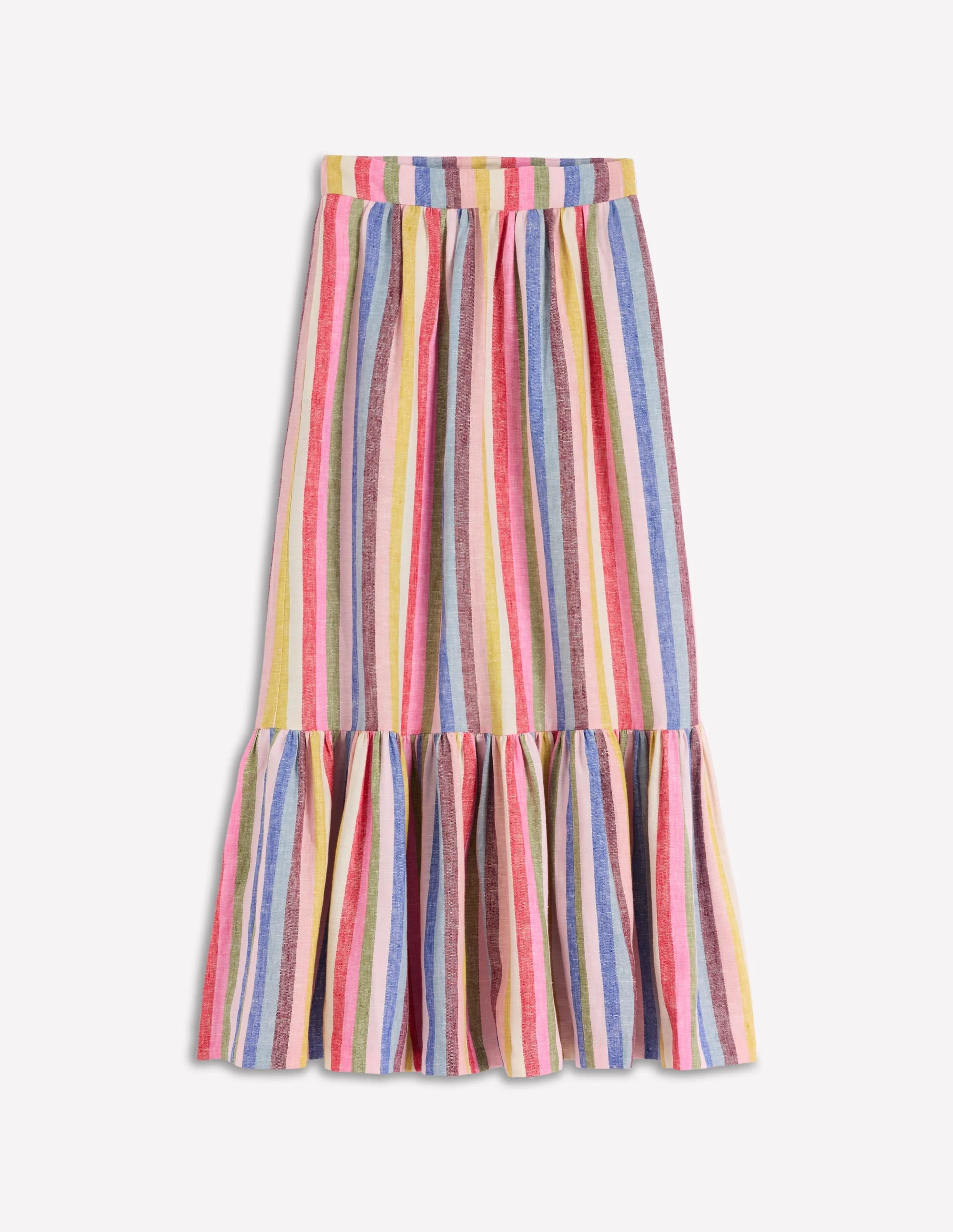 Abigail Linen Maxi Skirt-Multi Stripe - 1