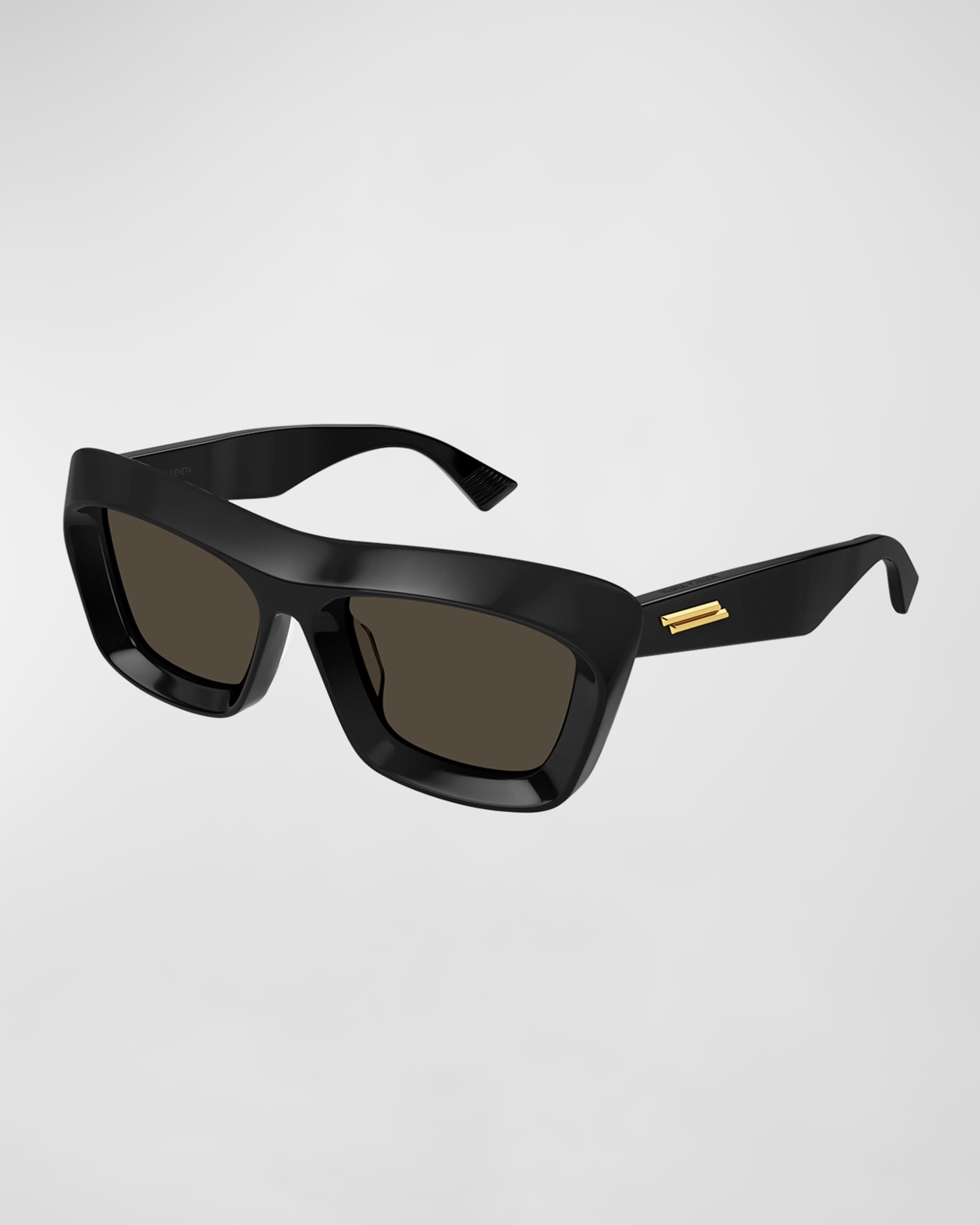 Beveled Acetate Rectangle Sunglasses - 1