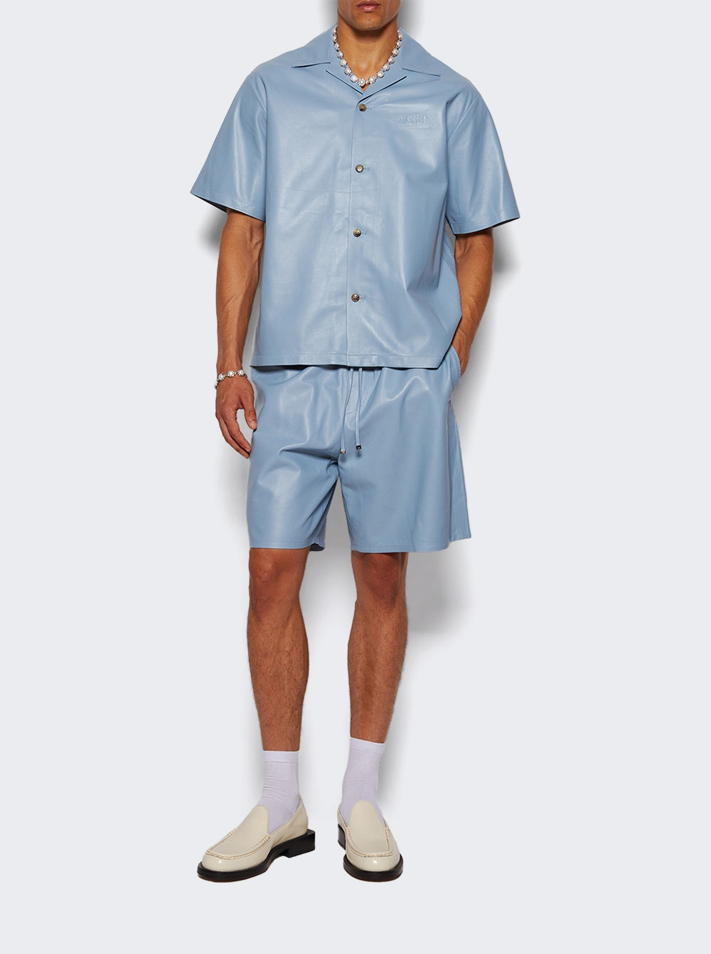 Leather Camp Shirt Ashley Blue - 6