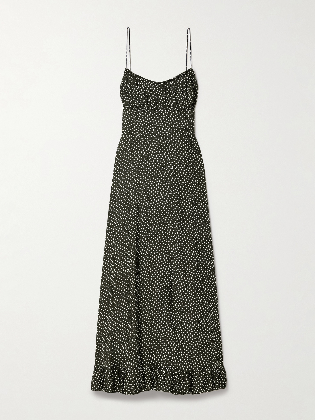 Rosaria Polka-dot Silk-blend Midi Dress - 1