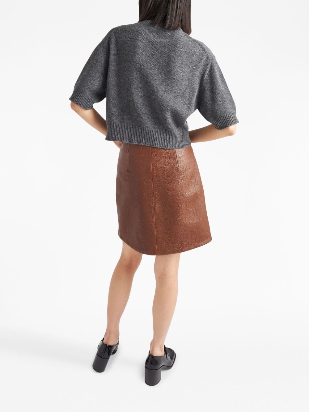 logo-embroidered knit top - 3