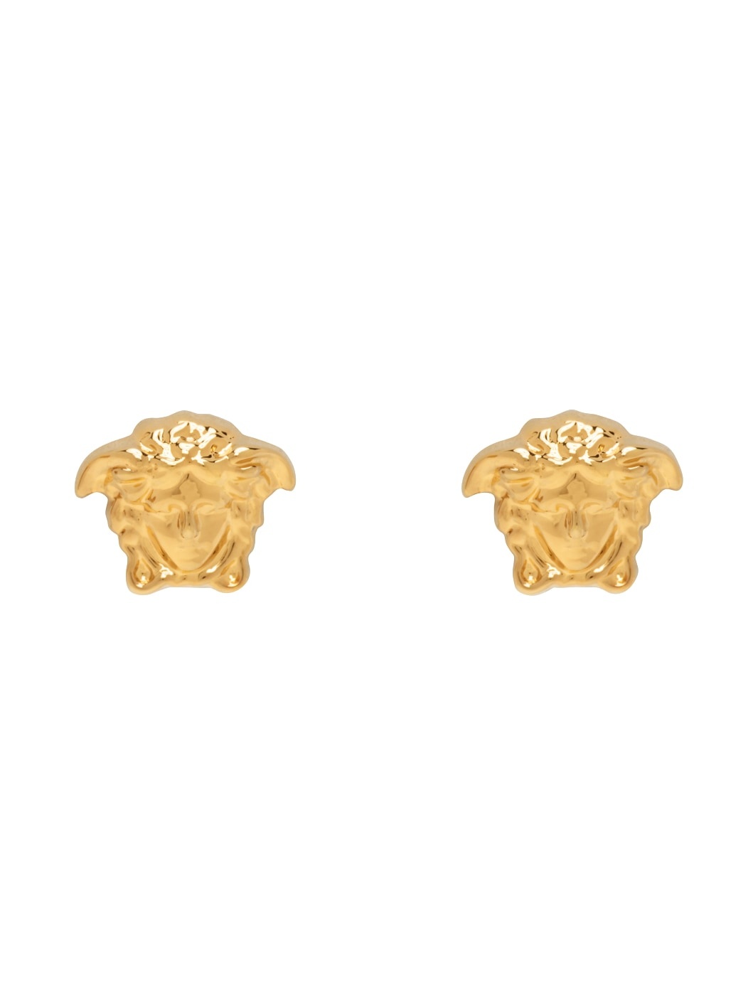Gold Small Medusa Stud Earrings - 1