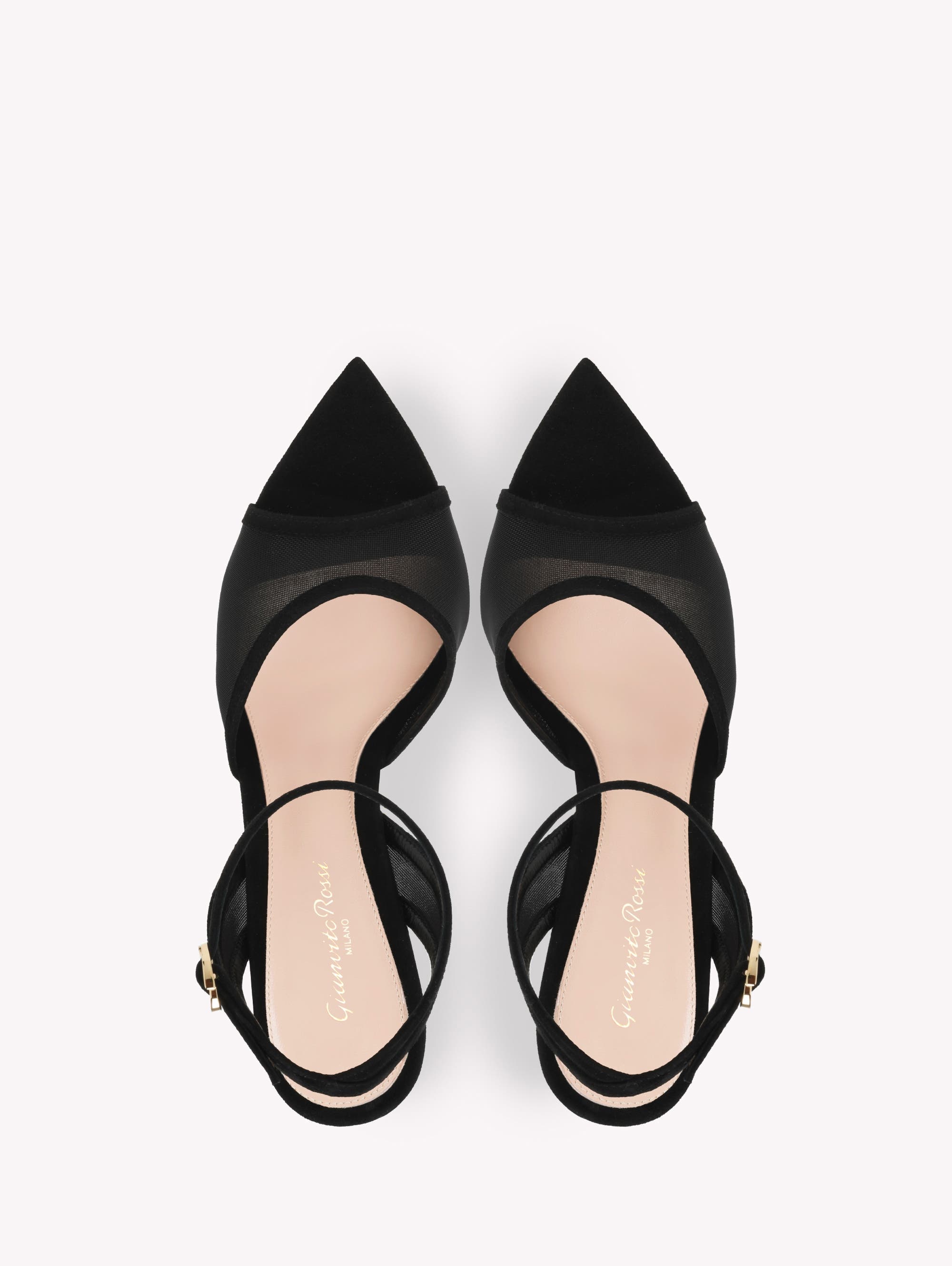 Gianvito Rossi Dorotea Sandals in Black Fabric at Nordstrom - 3