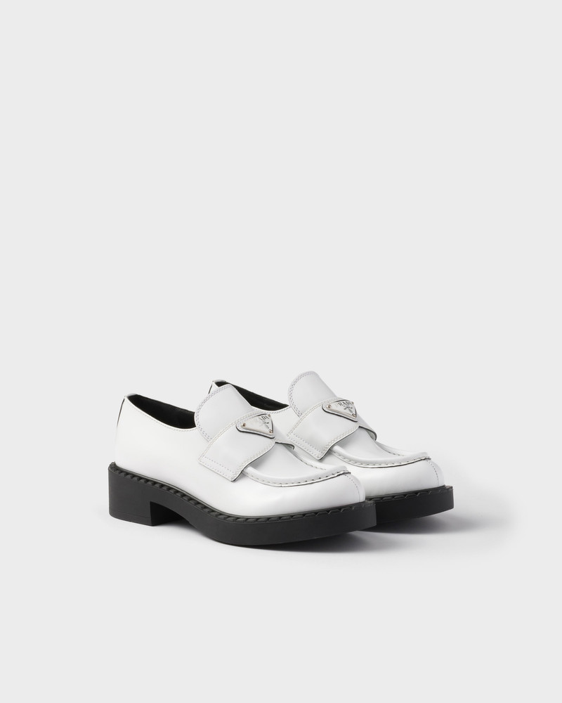 Chocolate brushed leather loafers 1