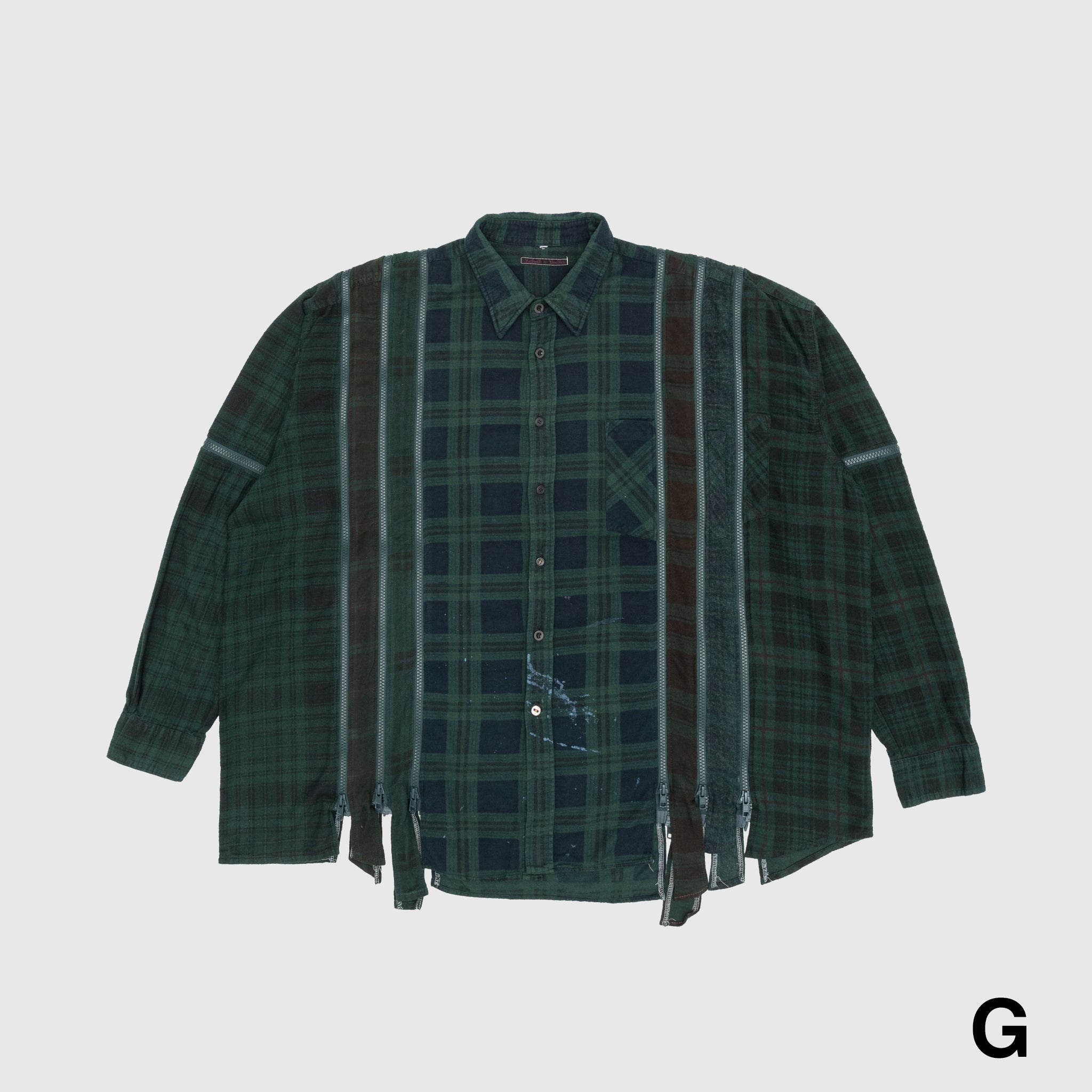 REBUILD BY NEEDLES 7 CUTS ZIPPED WIDE SHIRT - 12