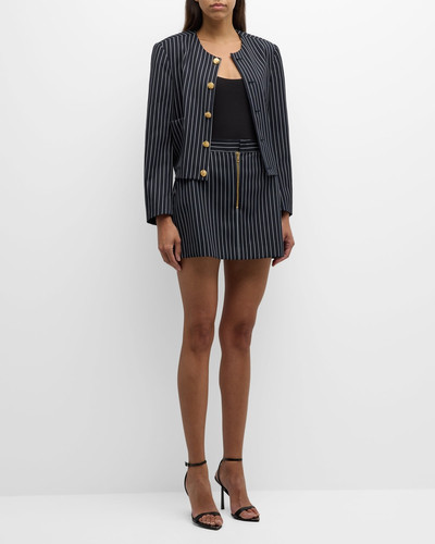 FRAME Tailored Pinstripe Mini Skirt outlook