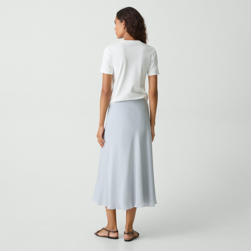 Theory Midi Pull-On Skirt in Silk Georgette outlook