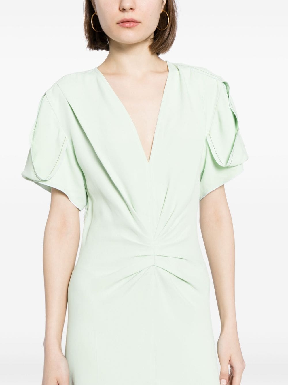 ruched-detail midi dress - 5