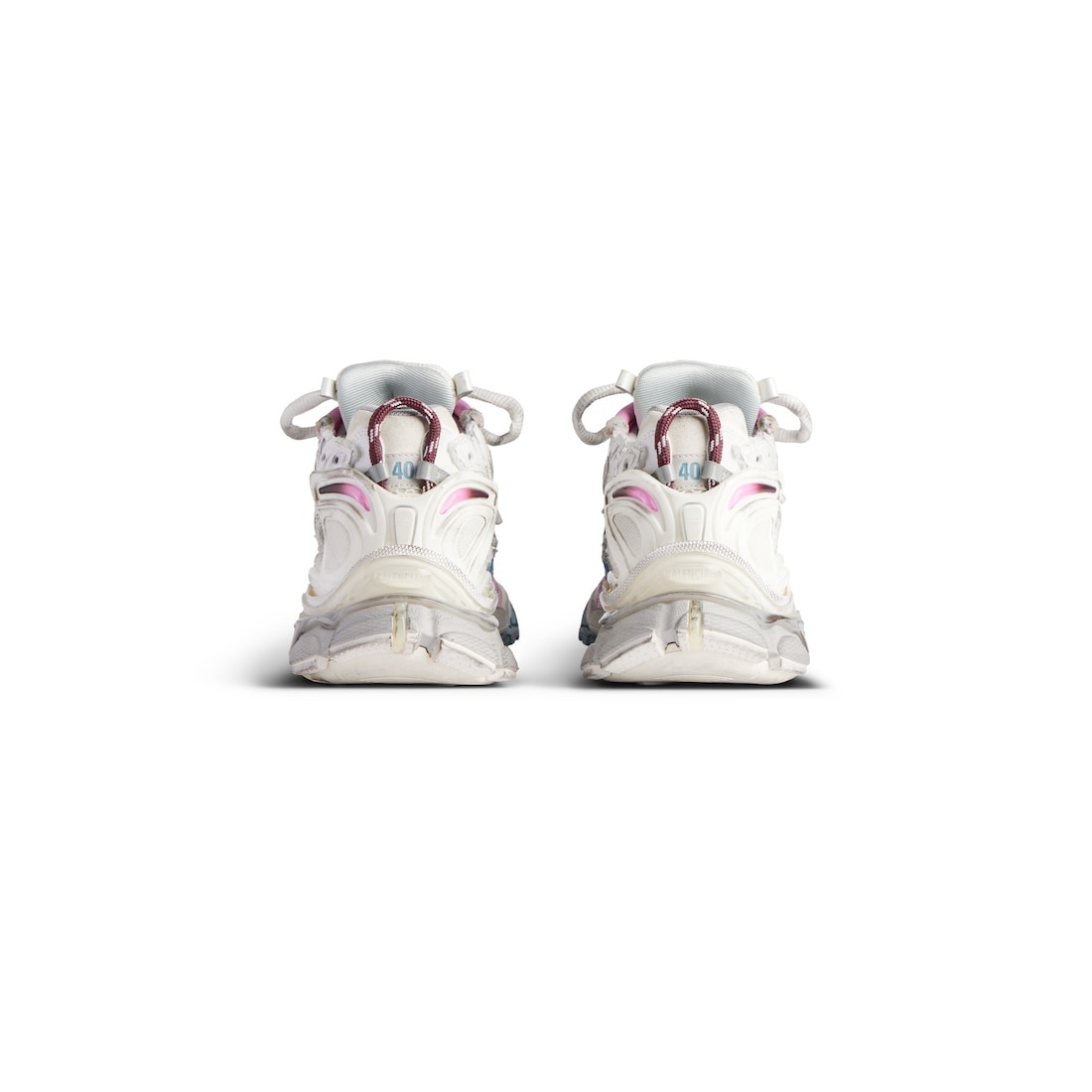 Women's Runner Gradient Sneaker  in White/brown/blue/pink/grey - 5