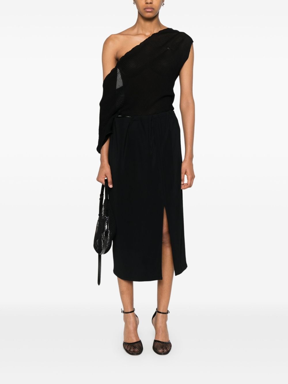 draped midi skirt - 2