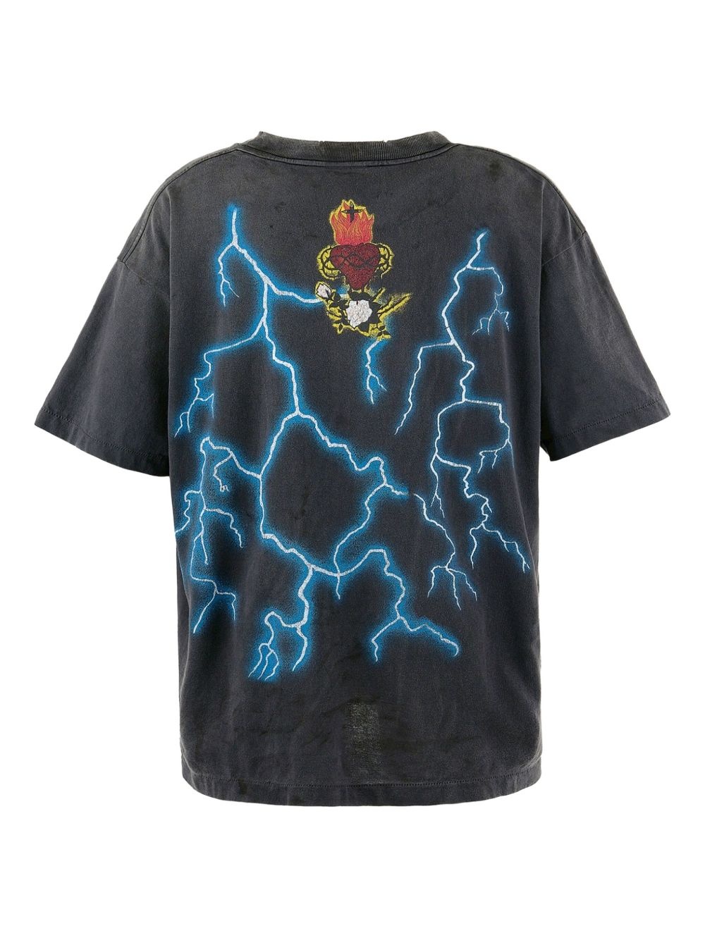 lightning-print T-shirt - 2