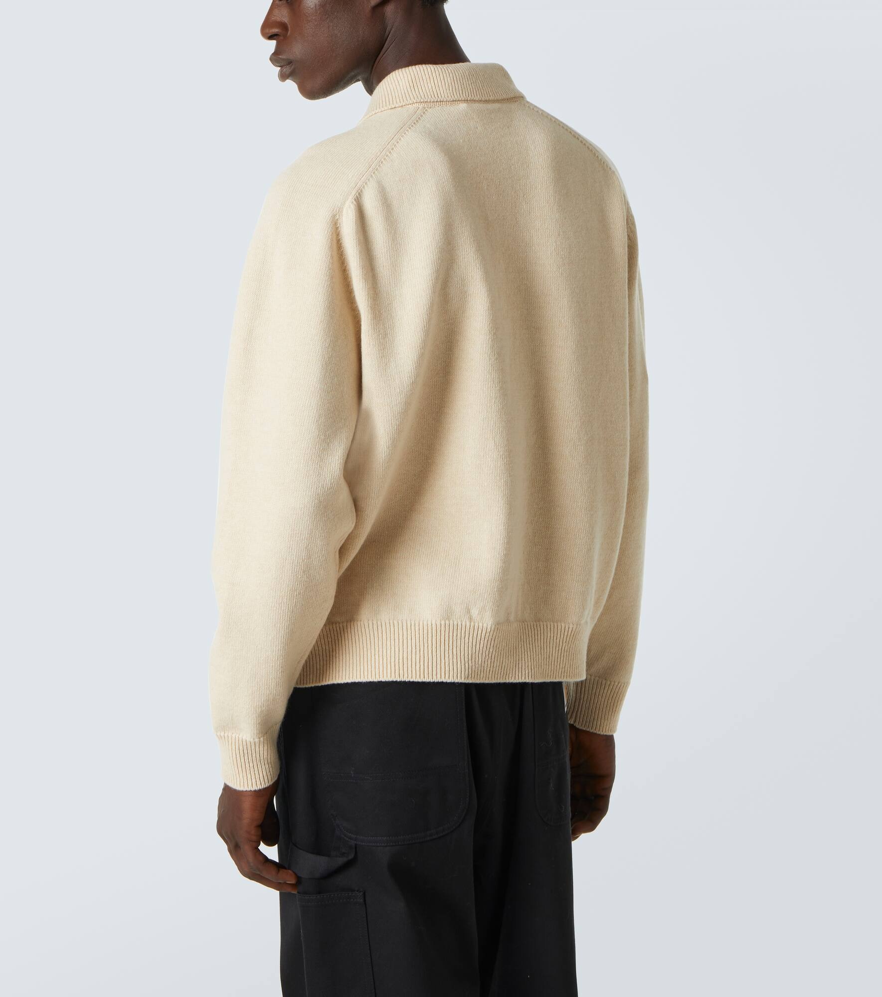 Manhattan appliqué wool polo sweater - 4