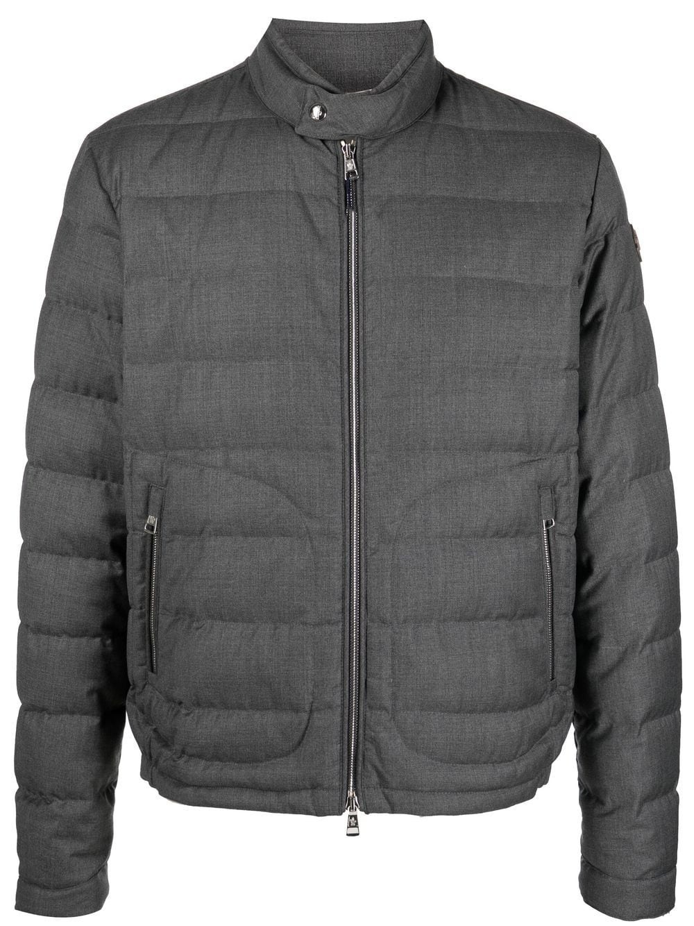 quilted zip-up jacket - 1