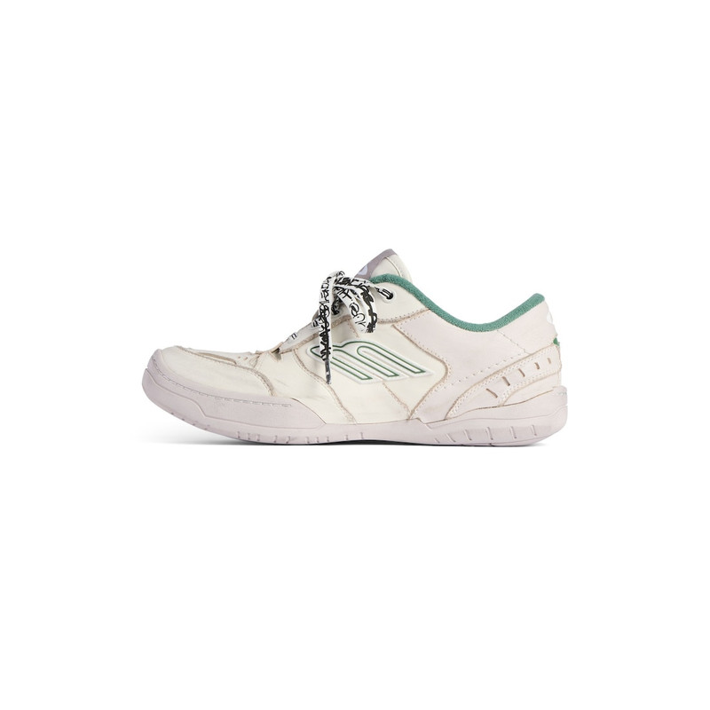 BALENCIAGA Men's Hamptons Medium Worn-out Sneaker in Beige/green outlook